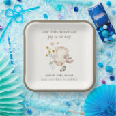 Bohoグリーンベビー服ベビー男女兼用シャワー ペーパープレート (パーティー)