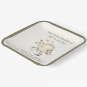 Bohoグリーンベビー服ベビー男女兼用シャワー ペーパープレート (傾斜あり)