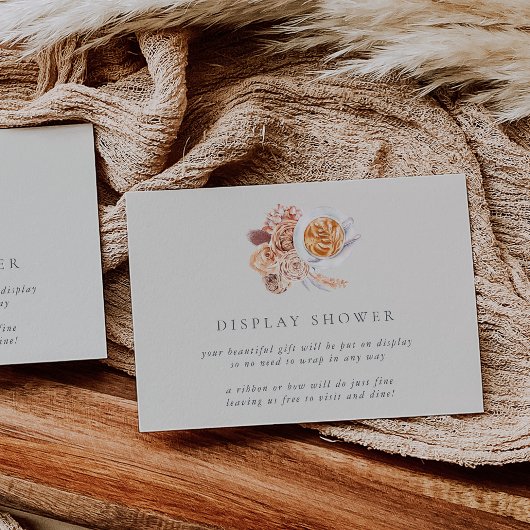 Bohoコーヒーブライダルシャワー表示シャワーカード 招待状