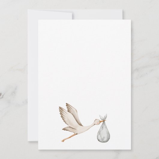 BohoサインGuestbookベビーシャワーのサイン 招待状 (裏面)