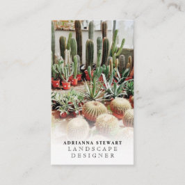 Bohoサボテンの写真ロゴのランドスケープデザイナー 名刺