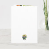 Bohoサボテン行先結婚式パスポートQRコード 招待状 (裏面)