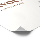 Bohoサボテン赤ちゃんシャワー好意サイン ポスター (角)