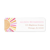 Bohoサンシャインサンミュート色調ピンク黄色オレンジ ラベル (正面)