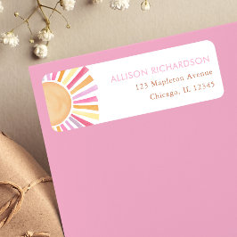 Bohoサンシャインサンミュート色調ピンク黄色オレンジ ラベル