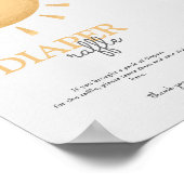 Bohoサンシャインベビーシャワーおむつラッフルサイン ポスター (角)