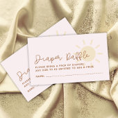 Bohoサンシャインベビーシャワーおむつラッフル エンクロージャーカード