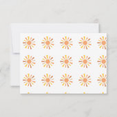 Bohoサンシャインベビーシャワーおむつラッフル サンキューカード (裏面)