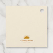 Bohoサンシャインベビーシャワースクエアありがとう フェイバータグ (裏面)