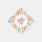 Bohoサンシャイン男女兼用ベビーシャワー スタンダードカクテルナプキン (角)