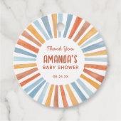 Bohoサンシャイン男女兼用ベビーシャワー フェイバータグ (正面)