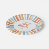 Bohoサンシャイン男女兼用ベビーシャワー ペーパープレート (アングル)