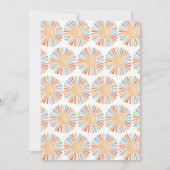 Bohoサンシャイン男女兼用ベビーシャワー 招待状 (裏面)