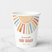 Bohoサンシャイン男女兼用ベビーシャワー 紙コップ (裏面)