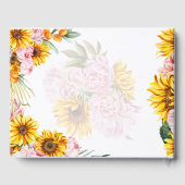 BOHOサンフラワーズパンパスグラス結婚ズゲストブック ゲストブック (裏面)