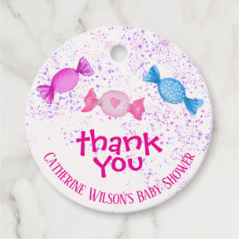 Bohoシックかわいいスイーツキャンディランドベビーシャワー フェイバータグ