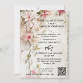 Bohoシックなウェディングレセプションオンリーエロペメント 招待状 (裏面)