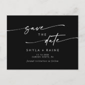 Bohoシックなカラー編集可能な結婚式の日付を保存 インビテーションポストカード (正面)