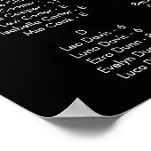 Bohoシックなカラー編集可能写真シーティングチャート ポスター (角)