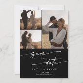 Bohoシックなカラー編集可能数々の写真QRコード セーブザデート (正面)