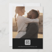 Bohoシックなカラー編集可能数々の写真QRコード セーブザデート (裏面)