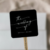 Bohoシックなカラー編集可能結婚封筒用シール スクエアシール