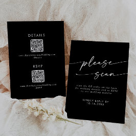 Bohoシックなカラー編集可能QRコード詳細と 出欠カード