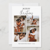 Bohoシックなクリスマスカードフォトコラージュ シーズンカード (正面)