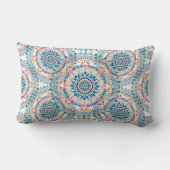 Bohoシックなマンダラパターンアクセント ランバークッション (裏面)