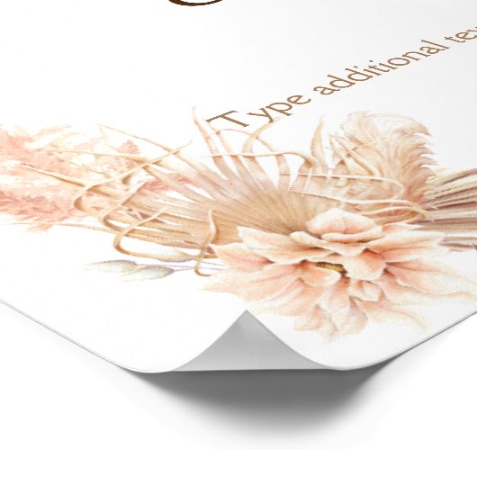 Bohoシックなミニマルカスタムリストの看板 ポスター (角)