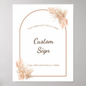 Bohoシックなミニマルカスタムリストの看板 ポスター (正面)