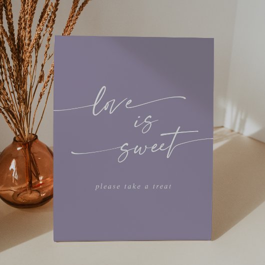 Bohoシックなラベンダーパープルラブは甘結婚い 台座サイン