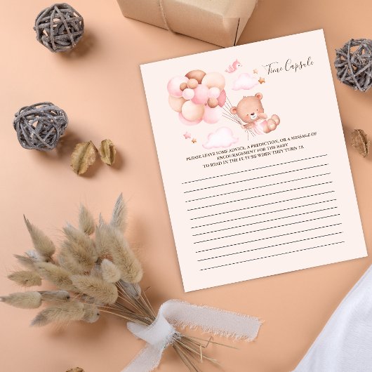 Bohoシックな水の色の女の子テディベア風船