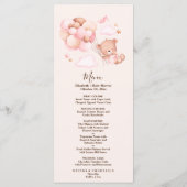 Bohoシックな水の色の女の子テディベア風船 メニュー (裏面)