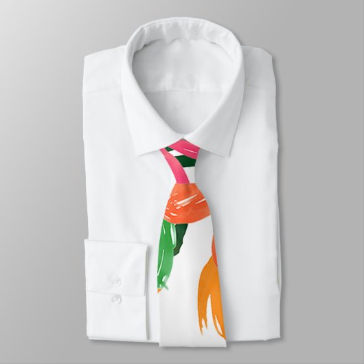 Bohoシックな水の色バーガンディーピンクの花 ネクタイ (タイ)