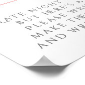 Bohoシックな水の色ベビーシャワー深夜おむつ ポスター (角)