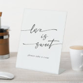 Bohoシックな白黒の愛は甘結婚い 台座サイン (インサイチュ)