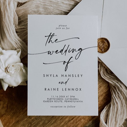 Bohoシックな白黒の結婚The's 招待状