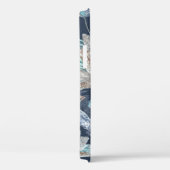 Bohoシックな羽の花:水色ダークブルーP Case-Mate iPhoneケース (裏面 / 右)