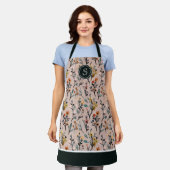 Bohoシックな雰囲気：埃っぽいバラ水色 エプロン (着用した状態)