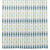 bohoシックな黄色い矢印シャワーカーテン シャワーカーテン (正面)