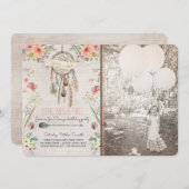 BohoシックなDreamcatcherの誕生日のパーティの招待状 招待状 (正面/裏面)