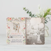 BohoシックなDreamcatcherの誕生日のパーティの招待状 招待状 (スタンド正面)