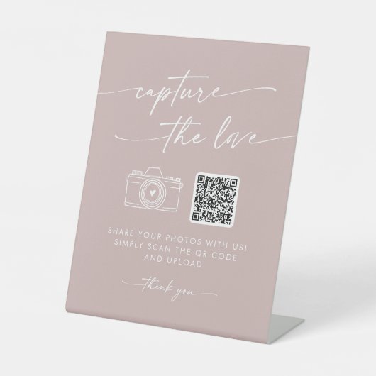 Bohoシックほこりっぽいバラピンク愛のキャプチ結婚ャ 台座サイン (正面)