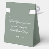 Bohoシックセージエレガントグリーンサンキュー結婚ズ フェイバーボックス (裏面)