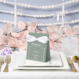 Bohoシックセージエレガントグリーンサンキュー結婚ズ フェイバーボックス