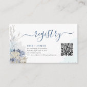 Bohoシックビーチ宛先ウェディングギフトレジストリ エンクロージャーカード (正面)