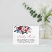 Bohoシックフローラ赤ちゃんシャワー表示シャワー エンクロージャーカード (スタンド正面)