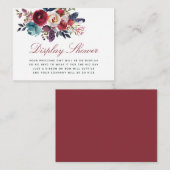 Bohoシックフローラ赤ちゃんシャワー表示シャワー エンクロージャーカード (正面/裏面)