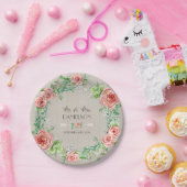 BOHOシックボヘミアン素朴フローラグレーバーンウッド ペーパープレート (パーティー)